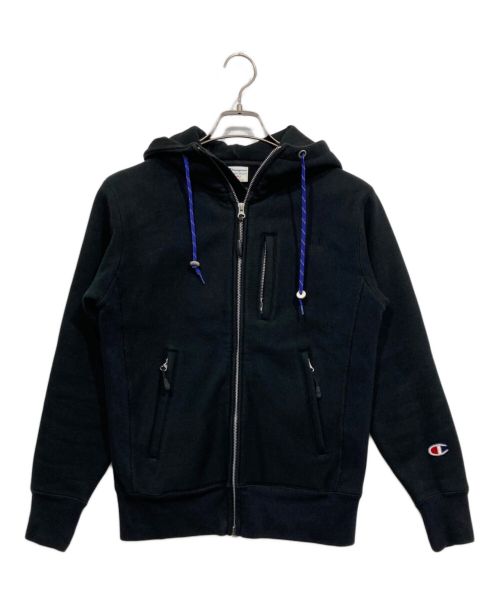 Champion REVERSE WEAVE（チャンピオン リバース ウィーブ）Champion REVERSE WEAVE (チャンピオンリバースウィーブ) ジップパーカー ブラック サイズ:Sの古着・服飾アイテム