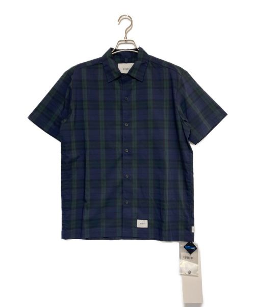 WTAPS（ダブルタップス）WTAPS (ダブルタップス) UNION 01 SHIRT グリーン×ネイビー サイズ:X01 未使用品の古着・服飾アイテム