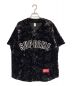 SUPREME（シュプリーム）の古着「Floral Velour Baseball Jersey」｜ブラック×パープル