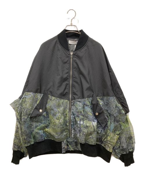 FACETASM（ファセッタズム）FACETASM (ファセッタズム) FOREST PATCHED MA-1 ABH-JK-M13 ブラック×グリーン サイズ:5の古着・服飾アイテム