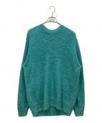 AURALEEオーラリー）の古着「BRUSHED SUPER KID MOHAIR KNIT P/O　A22AP01KM　モヘア　ニット」｜スカイブルー