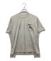 Needles（ニードルズ）の古着「S/S Papillon Emb. Pocket Tee - R/Pe Velour」｜ライトグレー