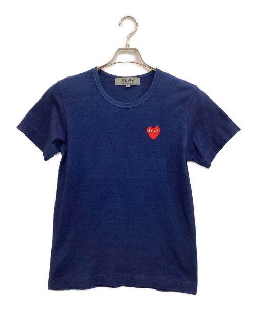 PLAY COMME des GARCONS（プレイ コムデギャルソン）PLAY COMME des GARCONS (プレイ コムデギャルソン) 刺繍Tシャツ インディゴ サイズ:Lの古着・服飾アイテム