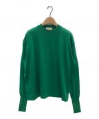 MEYAMEメヤメ）の古着「COTTON KNIT LONG SLEEVE TEE」｜グリーン