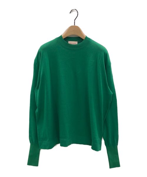 MEYAME（メヤメ）MEYAME (メヤメ) COTTON KNIT LONG SLEEVE TEE グリーン サイズ:Fの古着・服飾アイテム