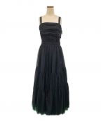 Estella.Kエステラケー）の古着「Aden Tulle Skirt Dress」｜ブラック