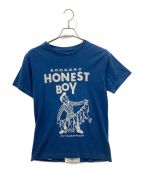 HUMAN MADEヒューマンメイド）の古着「HONEST BOY プリントTシャツ　半袖カットソー」｜ネイビー