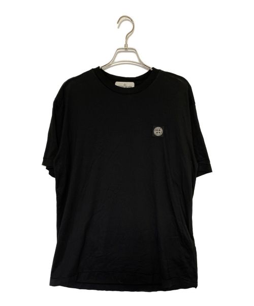 STONE ISLAND（ストーンアイランド）STONE ISLAND (ストーンアイランド) ワッペンロゴTシャツ ブラック サイズ:Lの古着・服飾アイテム