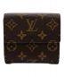 LOUIS VUITTON (ルイ ヴィトン) 3つ折り財布/ポルトモネ・ビエ カルトクレディ ブラウン：6000円