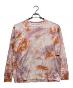 6(ROKU) BEAUTY&YOUTHロク ビューティーアンドユース）の古着「DOUBLE SLIT TIE DYE MOTIF PULLOVER」｜ピンク