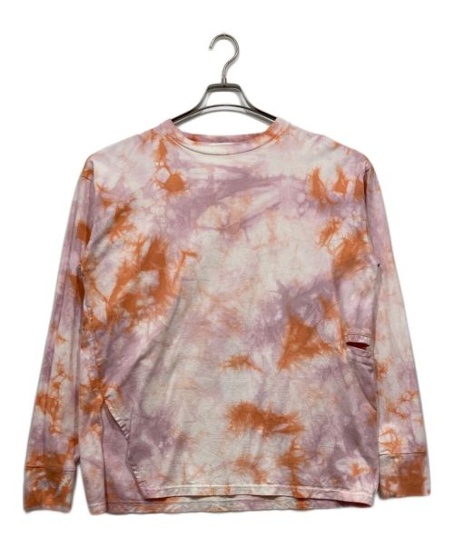 6(ROKU) BEAUTY&YOUTH（ロク ビューティーアンドユース）6(ROKU) BEAUTY&YOUTH (ロク ビューティーアンドユース) DOUBLE SLIT TIE DYE MOTIF PULLOVER ピンク サイズ:表記無しの古着・服飾アイテム