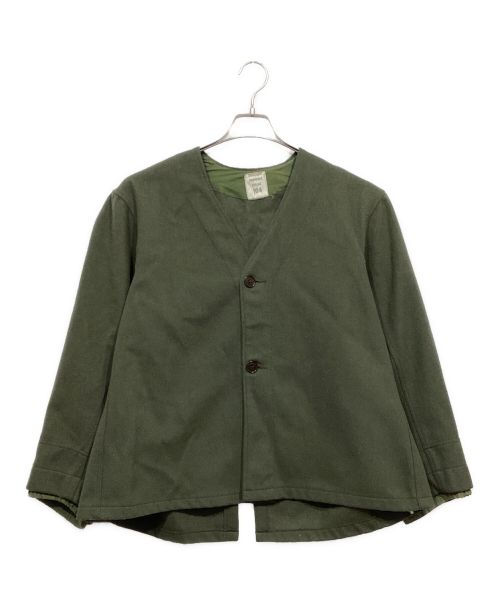 DEBOSQUE PAUWELS（-）DEBOSQUE PAUWELS (-) ノーカラージャケット グリーン サイズ:無しの古着・服飾アイテム