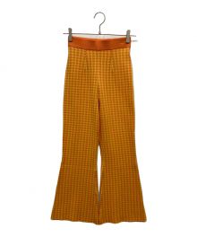 Ameri VINTAGE（アメリヴィンテージ）の古着「COLORFUL GINGHAM CHECK PANTS　カラフルギンガムチェックパンツ」｜オレンジ