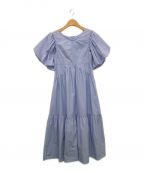 RANDEBOOランデブー）の古着「Lingerie puff dress」｜ライトブルー