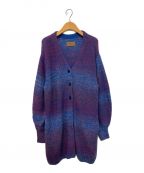 Ameriアメリ）の古着「UND MIX LONG STRAIGHT KNIT CARDIGAN」｜ブルー