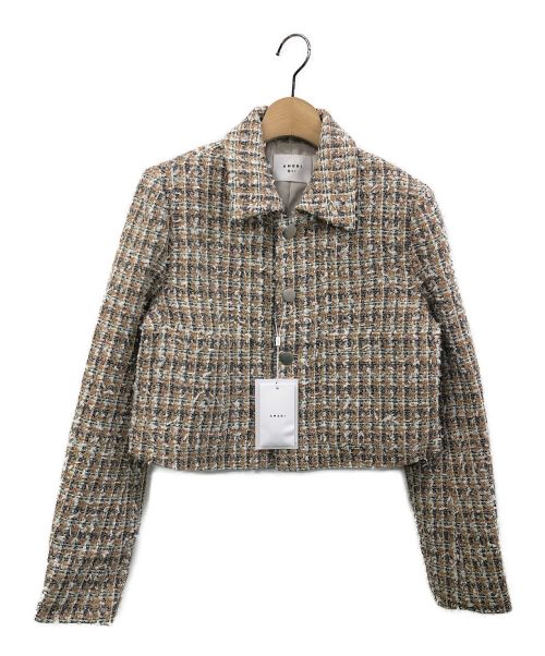 Ameri（アメリ）AMERI (アメリ) PLAYFUL TWEED JACKET ベージュ サイズ:Sの古着・服飾アイテム