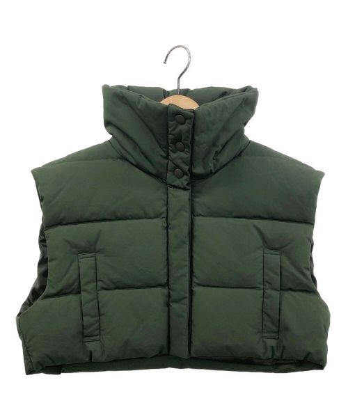 RIM.ARK（リムアーク）RIM.ARK (リムアーク) High neck mini down vest グリーン サイズ:FREEの古着・服飾アイテム