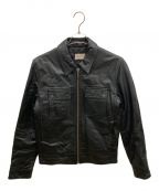 NUDIE JEANSヌーディー・ジーンズ）の古着「HEATH LEATHER JACKET」｜ブラック