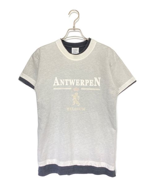 VETEMENTS（ヴェトモン）VETEMENTS (ヴェトモン) Hanes (ヘインズ) ANTWERPEN レイヤード Tシャツ ホワイト サイズ:Sの古着・服飾アイテム