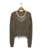 babacoババコ）の古着「leavers lace layered pullover」｜ベージュ