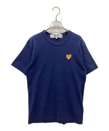 PLAY COMME des GARCONS（プレイ コムデギャルソン）の古着「ハートワッペンTシャツ」｜ネイビー