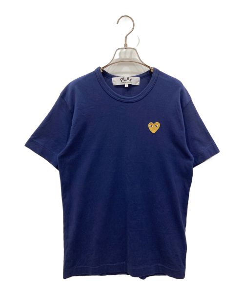 PLAY COMME des GARCONS（プレイ コムデギャルソン）PLAY COMME des GARCONS (プレイ コムデギャルソン) ハートワッペンTシャツ ネイビー サイズ:Lの古着・服飾アイテム