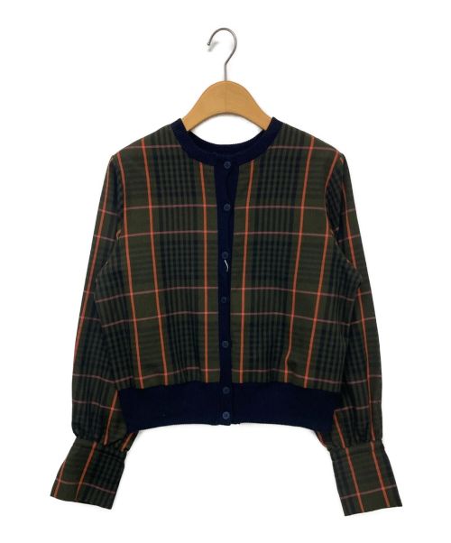 Ameri VINTAGE（アメリヴィンテージ）Ameri VINTAGE (アメリヴィンテージ) CHEERFUL CHECK TOP カーキ サイズ:Fの古着・服飾アイテム