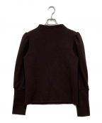 Ameriアメリ）の古着「2WAY PUFF SLEEVE BOUCLE TOP」｜ブラウン