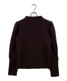 Ameri（アメリ）の古着「2WAY PUFF SLEEVE BOUCLE TOP」｜ブラウン