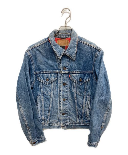 LEVI'S（リーバイス）LEVI'S (リーバイス) 裏地チェックデニムジャケット ブルー サイズ:40の古着・服飾アイテム