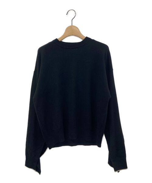 CLANE（クラネ）CLANE (クラネ) BACK FRILL LINE KNIT ブラック サイズ:1の古着・服飾アイテム