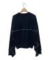 CLANE (クラネ) BACK FRILL LINE KNIT ブラック サイズ:1：4800円