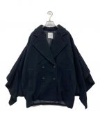 CLANEクラネ）の古着「BACK FRILL DOUBLE COAT」｜ブラック