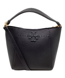 TORY BURCH（トリーバーチ）の古着「マックグロー スモール バケットバッグ」｜ブラック