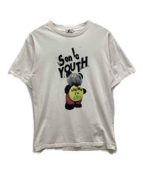 Hysteric Glamour（ヒステリックグラマー）Hysteric Glamour (ヒステリックグラマー) SY/HUG ME I'M DIRTY Tシャツ ホワイト サイズ:Mの古着・服飾アイテム