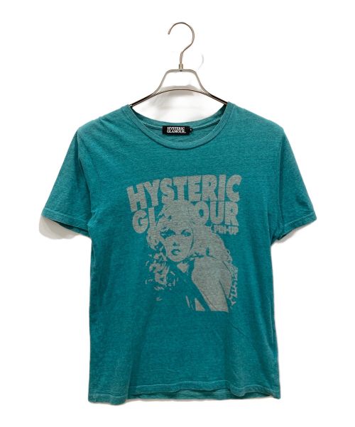 Hysteric Glamour（ヒステリックグラマー）Hysteric Glamour (ヒステリックグラマー) Pin Up Girl Tee　半袖カットソー グリーン サイズ:Sの古着・服飾アイテム