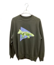 maison kitsune×and wander（メゾンキツネ×アンドワンダー）の古着「DRY COTTON SWEATSHIRT」｜カーキ