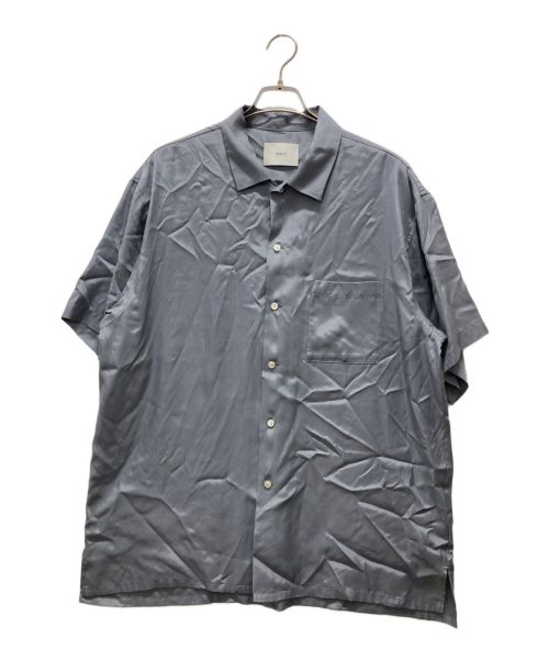 stein（シュタイン）stein (シュタイン) OVERSIZED CUPRO OPEN COLLAR SS SHIRT グレー サイズ:Mの古着・服飾アイテム