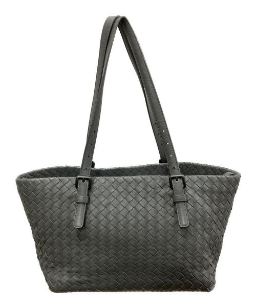 BOTTEGA VENETA（ボッテガベネタ）BOTTEGA VENETA (ボッテガベネタ) イントレチャートトートバッグ グレーの古着・服飾アイテム