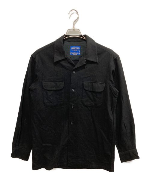 PENDLETON（ペンドルトン）PENDLETON (ペンドルトン) オープンカラーウールシャツ ブラック サイズ:Sの古着・服飾アイテム