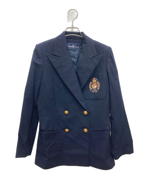 RALPH LAUREN（ラルフローレン）RALPH LAUREN (ラルフローレン) ダブルブレザー ネイビー サイズ:7号の古着・服飾アイテム