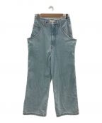 Ameriアメリ）の古着「HIGH WAIST WIDE SUSPENDERS PANTS」｜インディゴ