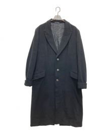 Yohji Yamamoto pour homme（ヨウジヤマモト プールオム）の古着「ウール ギャバジン ロングコート」｜ブラック