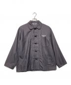WELCOME-RAINウェルカムレイン）の古着「チャイナボタン カバーオールジャケット」｜ブラック