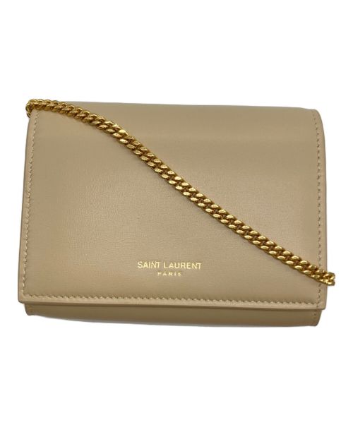 Saint Laurent Paris（サンローランパリ）Saint Laurent Paris (サンローランパリ) MINI BAG 2WAY(ミニ バッグ ツーウェイ) ベージュの古着・服飾アイテム