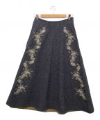 45Rフォーティーファイブアール）の古着「ニコミコツイードのお花スカート（インディゴ）」｜ネイビー