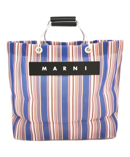 MARNI（マルニ）MARNI (マルニ) MARKET STRIPE BAG ピンクの古着・服飾アイテム