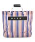 MARNI（マルニ）の古着「MARKET STRIPE BAG」｜ピンク