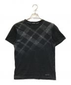 BLACK LABEL CRESTBRIDGEブラックレーベル クレストブリッジ）の古着「S/SチェックTシャツ」｜ブラック