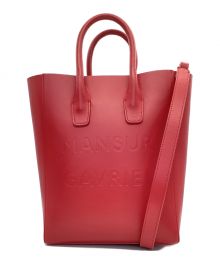 MANSUR GAVRIEL（マンサーガブリエル）の古着「エンボスロゴ2WAYトートバッグ」｜レッド